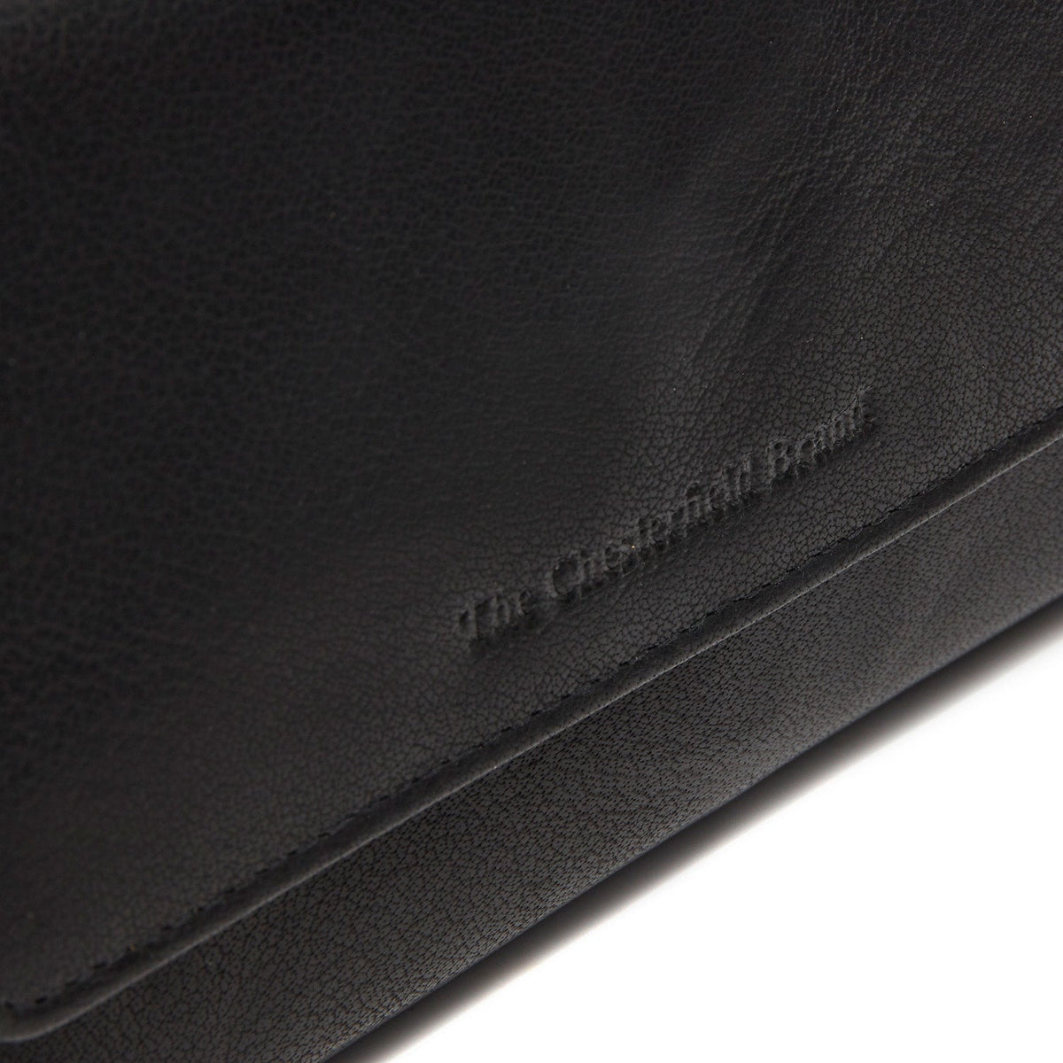 Solid Antique Brass Hardware &amp; Heavy-Duty Dual Zipper Detail on Rhodos Full-Grain Leather Wallet レディース