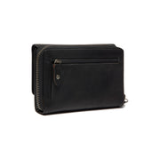 Rhodos Full-Grain Leather Wallet レディース - Structured Side Profile Showing Gusset Depth &amp; Expansion Capacity