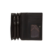 
Classic 100% Full-Grain leather Wallet - 補強レザーストラップと丁寧な縫製が際立つ背面ビュー