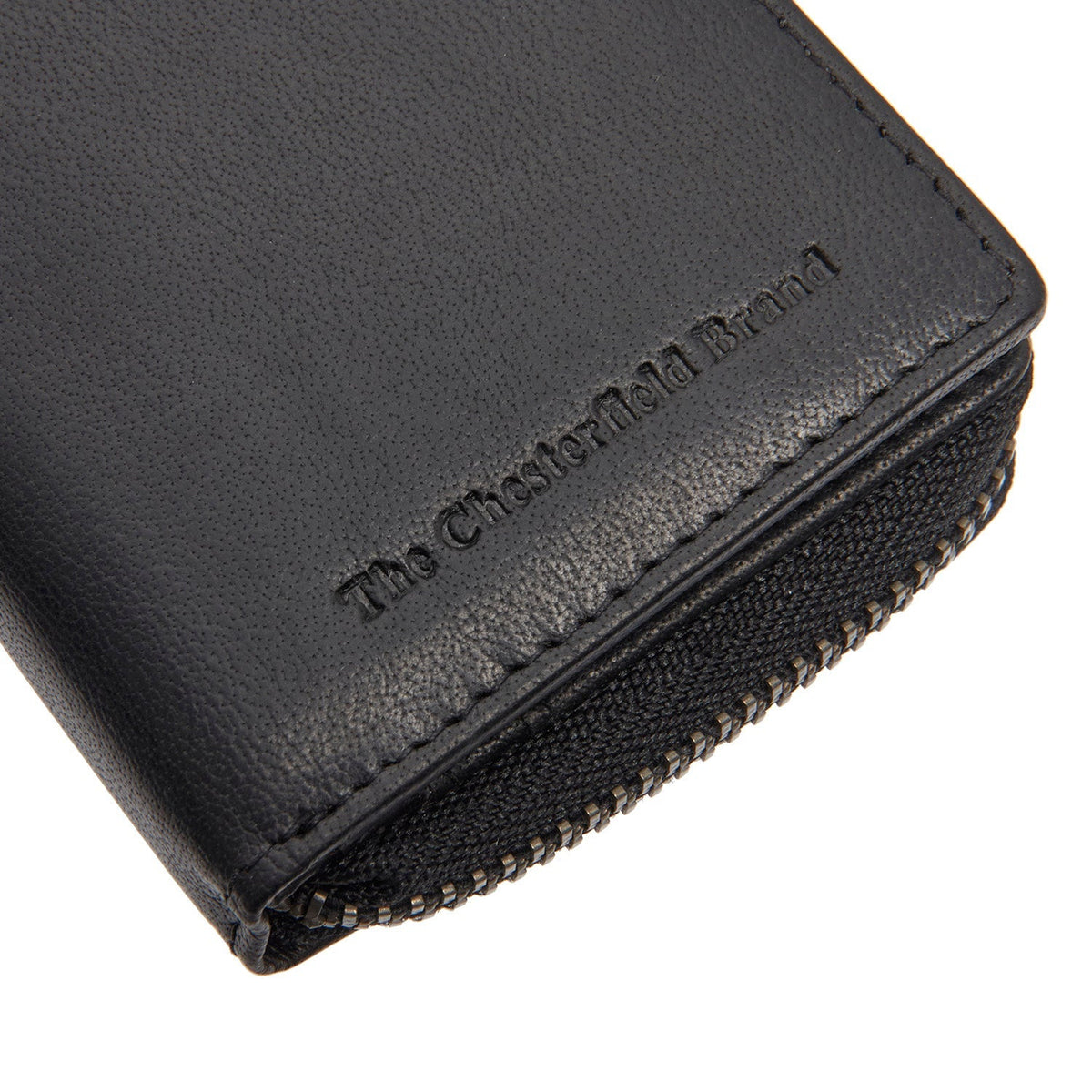 Sionel Full-Grain Leather Wallet レディース - Structured Side Profile Showing Gusset Depth &amp; Expansion Capacity