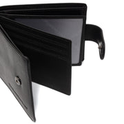 Yamba Full-Grain Leather Wallet メンズ - Structured Side Profile Showing Gusset Depth &amp; Expansion Capacity