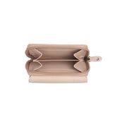 Solid Antique Brass Hardware &amp; Heavy-Duty Dual Zipper Detail on Zelan Full-Grain Leather Wallet レディース