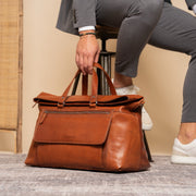Lazio Full-Grain Leather Weekender Bag レディース – alternate product view 3