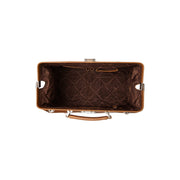 Solid Antique Brass Hardware &amp; Heavy-Duty Dual Zipper Detail on Texel Full-Grain Leather Weekender Bag レディース