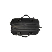 Solid Antique Brass Hardware &amp; Heavy-Duty Dual Zipper Detail on Volenza Full-Grain Leather Weekender Bag レディース
