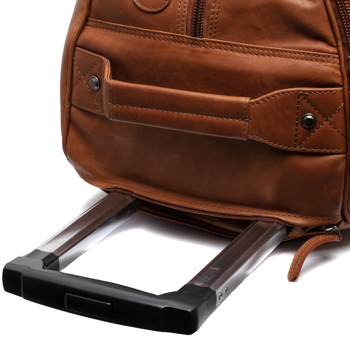 Cognac Leather Weekender Trolley Jayven レディース, detail view 1