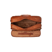 Cognac Leather Weekender Trolley Jayven レディース, detail view 4