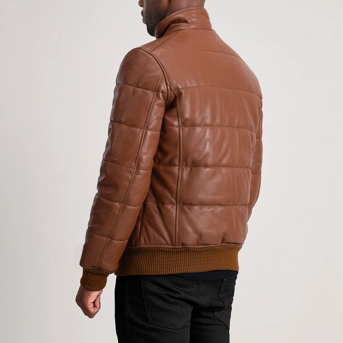 Lucas レザーボンバージャケット メンズ – alternate product view 5