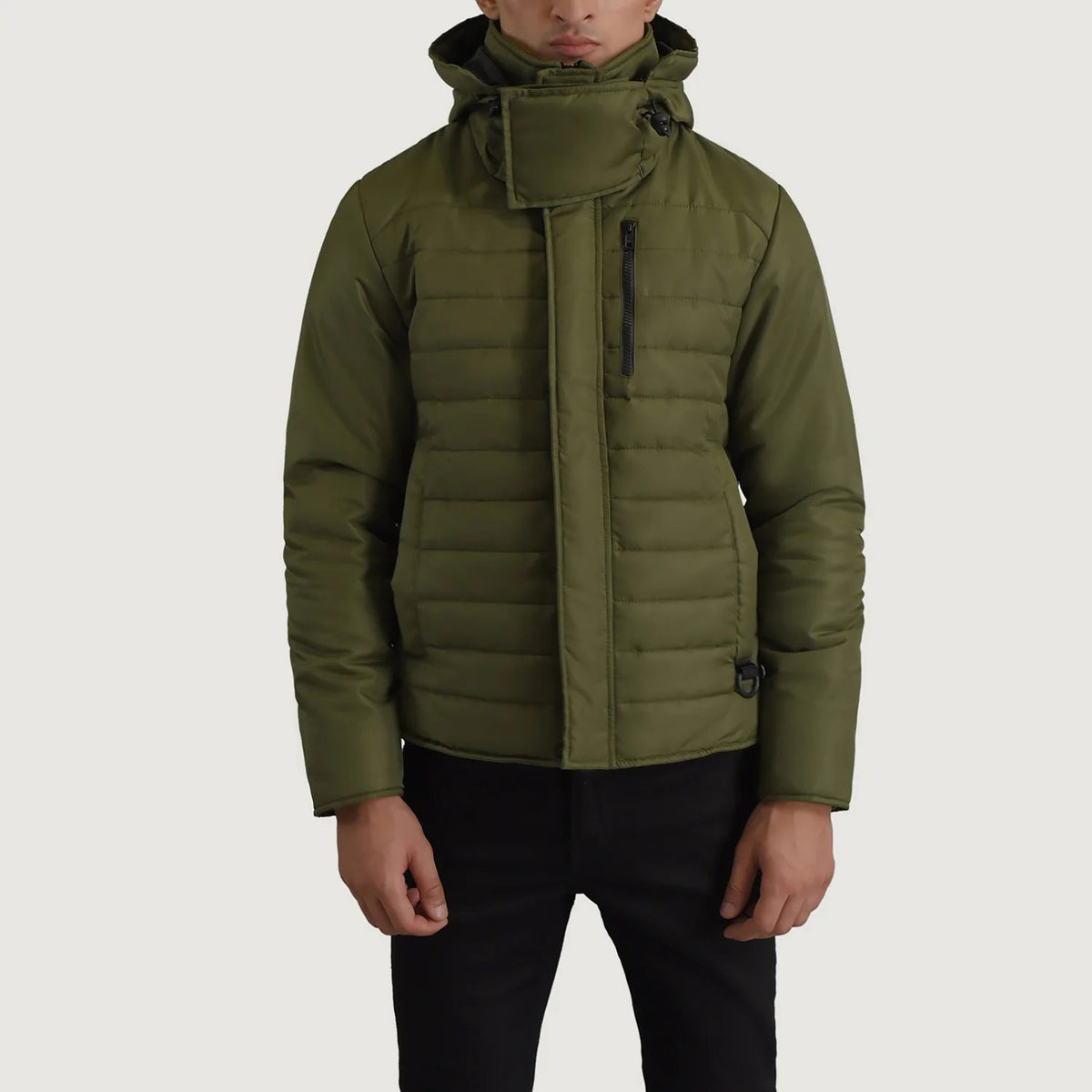 
内側ライニングビュー Showing Quilted Viscose Lining & 内側ユーティリティポケット2つ