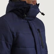 
内側ライニングビュー Showing Quilted Viscose Lining & 内側ユーティリティポケット2つ