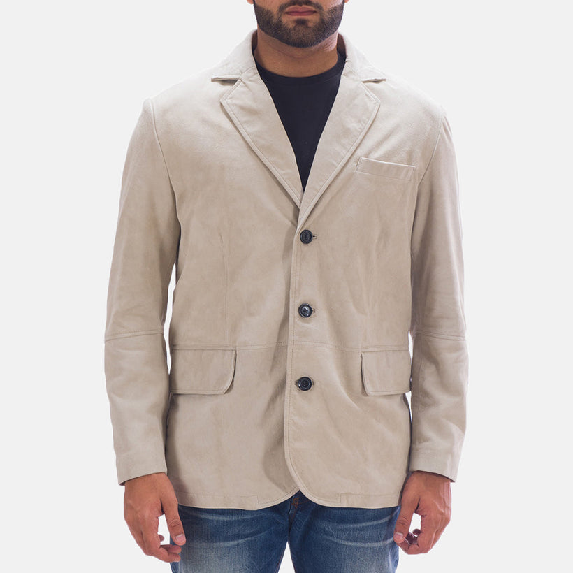 Professor By Day Suede レザーテーラードブレザー メンズ