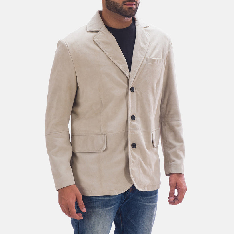 Professor By Day Suede レザーテーラードブレザー メンズ