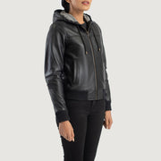 
Rebella Hooded レザーボンバージャケット レディース – alternate product view 2