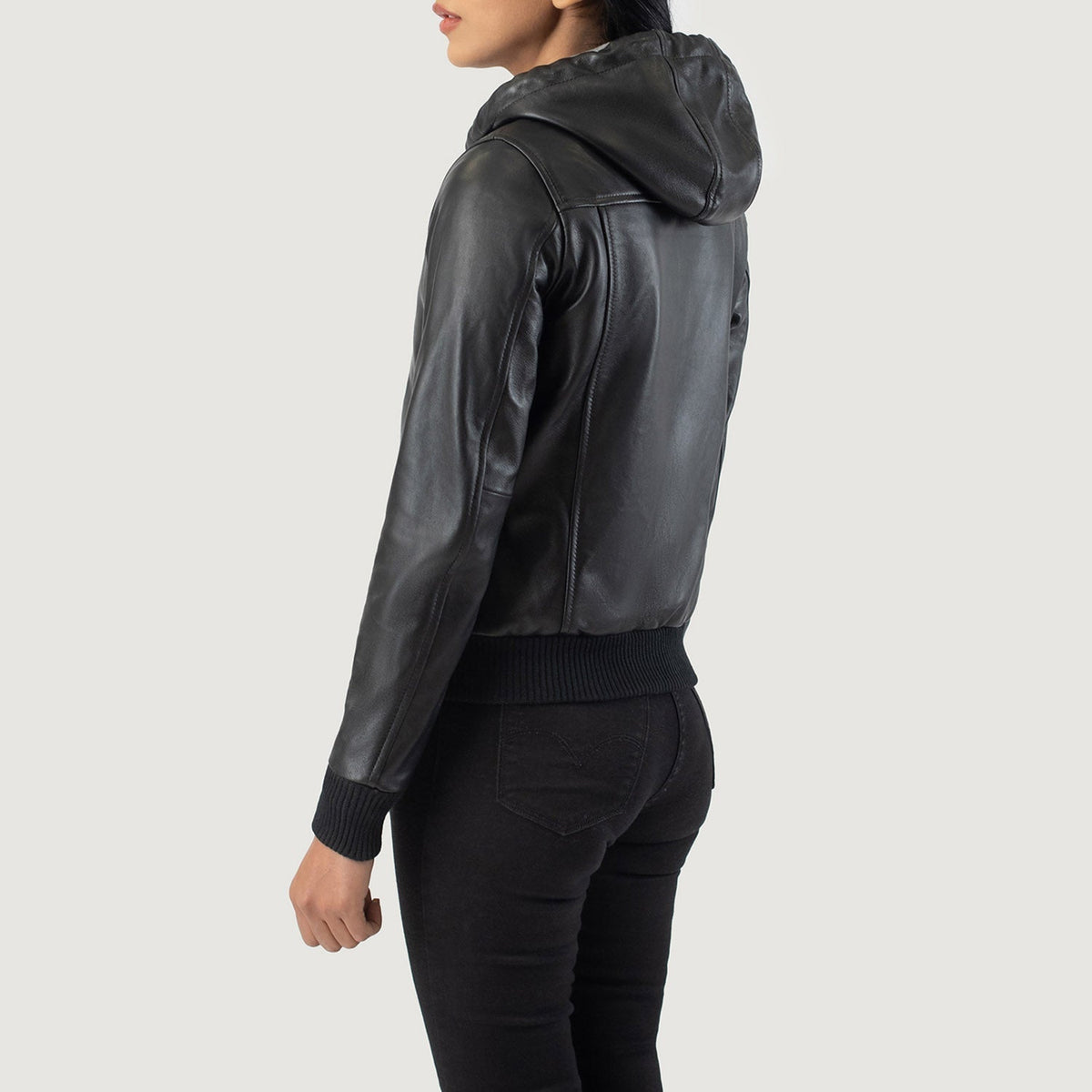 
Rebella Hooded レザーボンバージャケット レディース – alternate product view 5