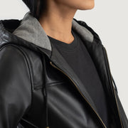
Rebella Hooded レザーボンバージャケット レディース – alternate product view 6