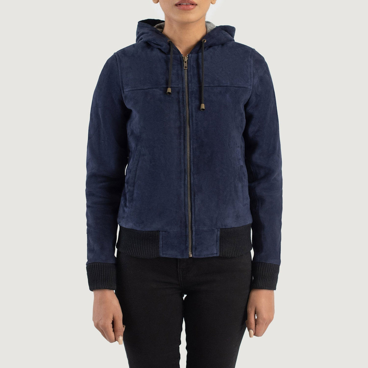 
Rebella Hooded レザーボンバージャケット レディース – alternate product view 4