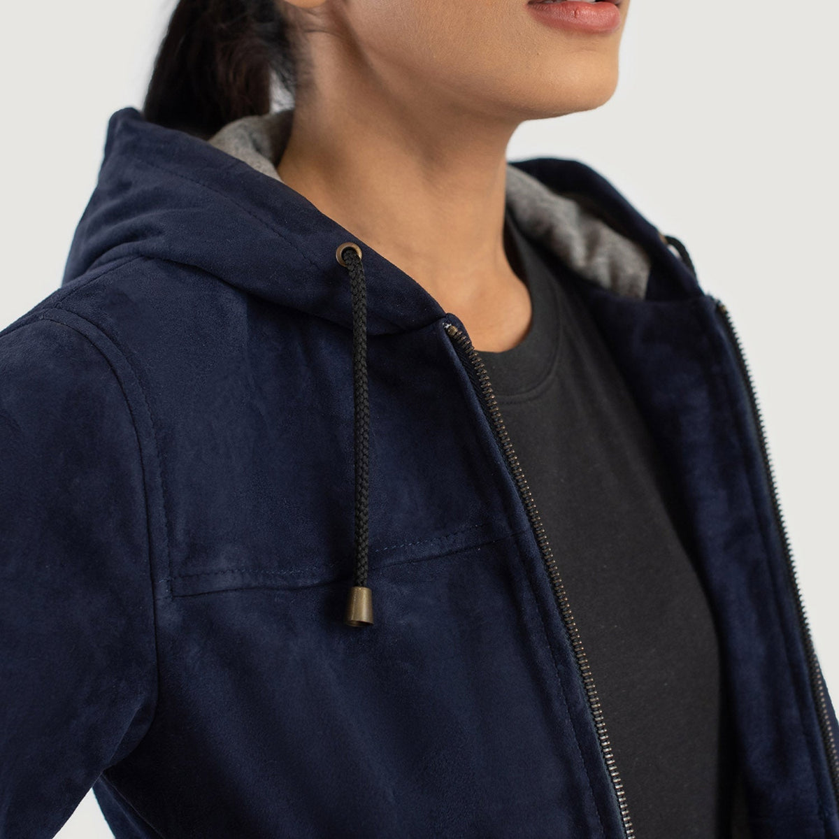 
Rebella Hooded レザーボンバージャケット レディース – alternate product view 6