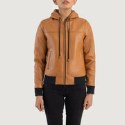 
Rebella Hooded レザーボンバージャケット レディース – alternate product view 4