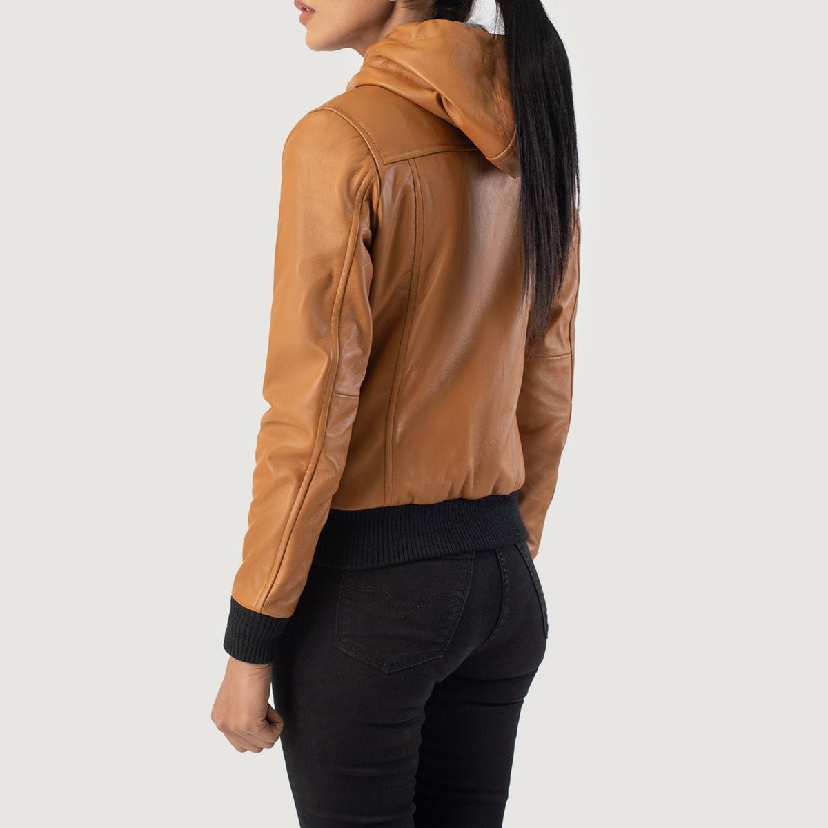 
Rebella Hooded レザーボンバージャケット レディース – alternate product view 5