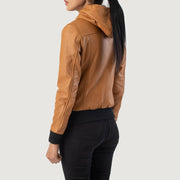 
Rebella Hooded レザーボンバージャケット レディース – alternate product view 5