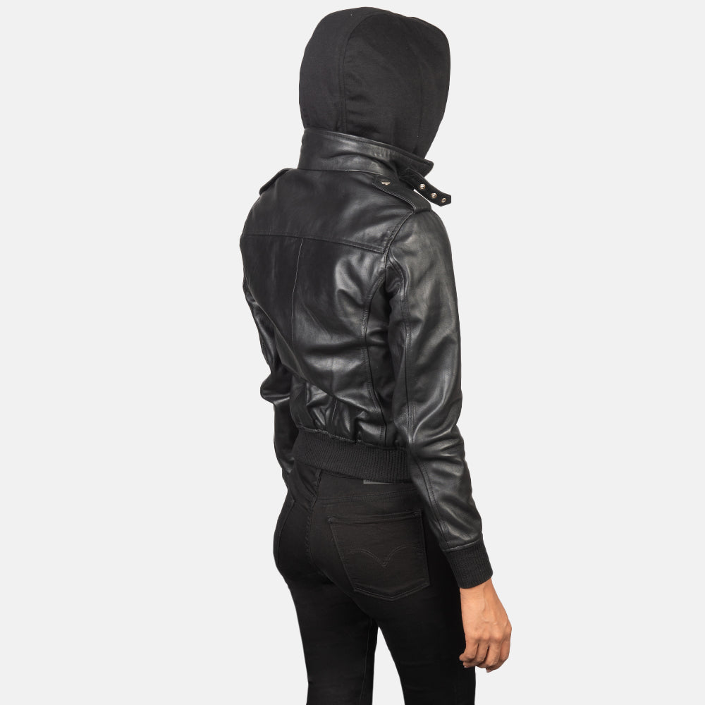 
Roslyn Hooded レザーボンバージャケット レディース – alternate product view 5