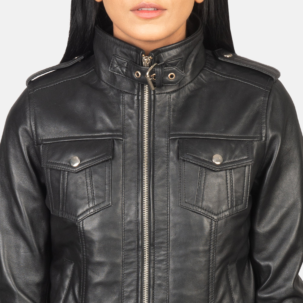 
Roslyn Hooded レザーボンバージャケット レディース – alternate product view 6