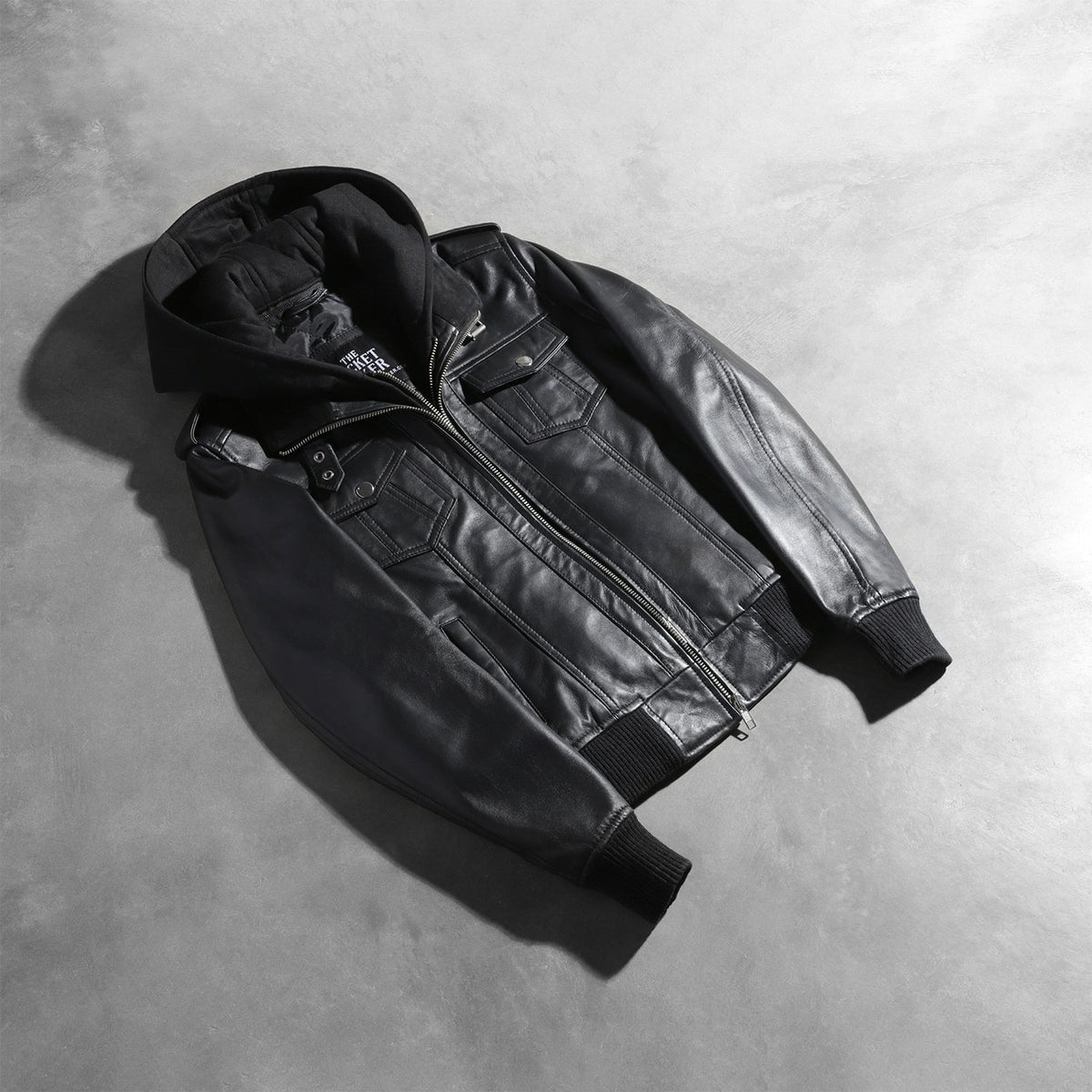 
Roslyn Hooded レザーボンバージャケット レディース – alternate product view 7