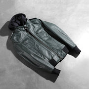 
Roslyn Hooded レザーボンバージャケット レディース – alternate product view 7