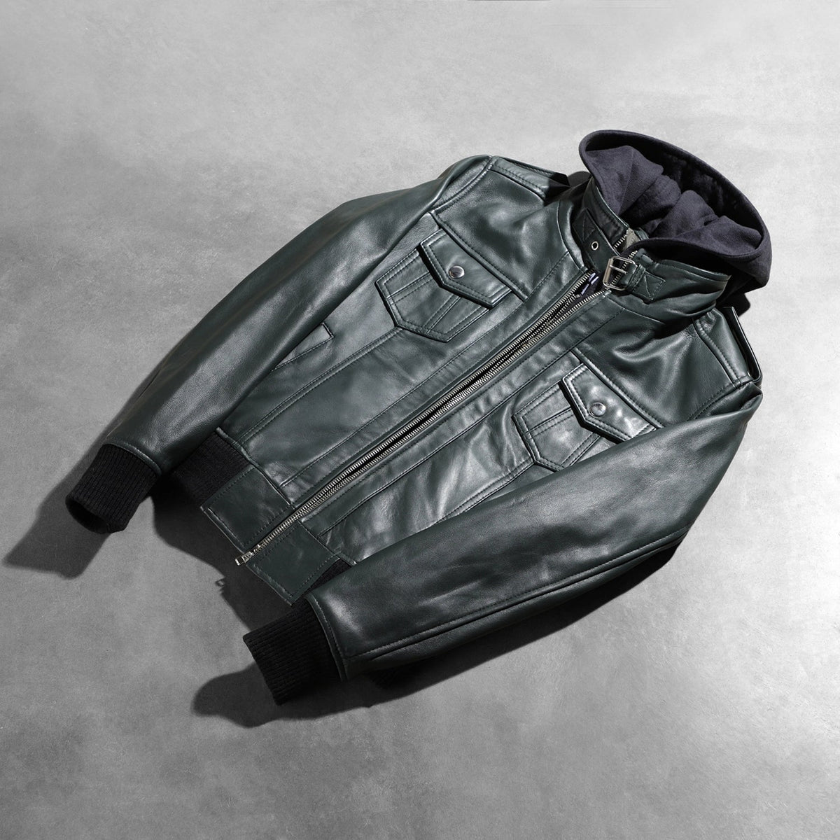 
Roslyn Hooded レザーボンバージャケット レディース – alternate product view 8