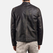 Rustic レザーライダースジャケット メンズ – alternate product view 5