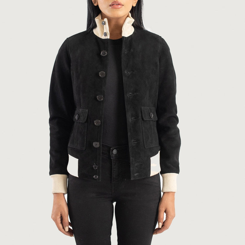 Sasha A1 レザーボンバージャケット レディース