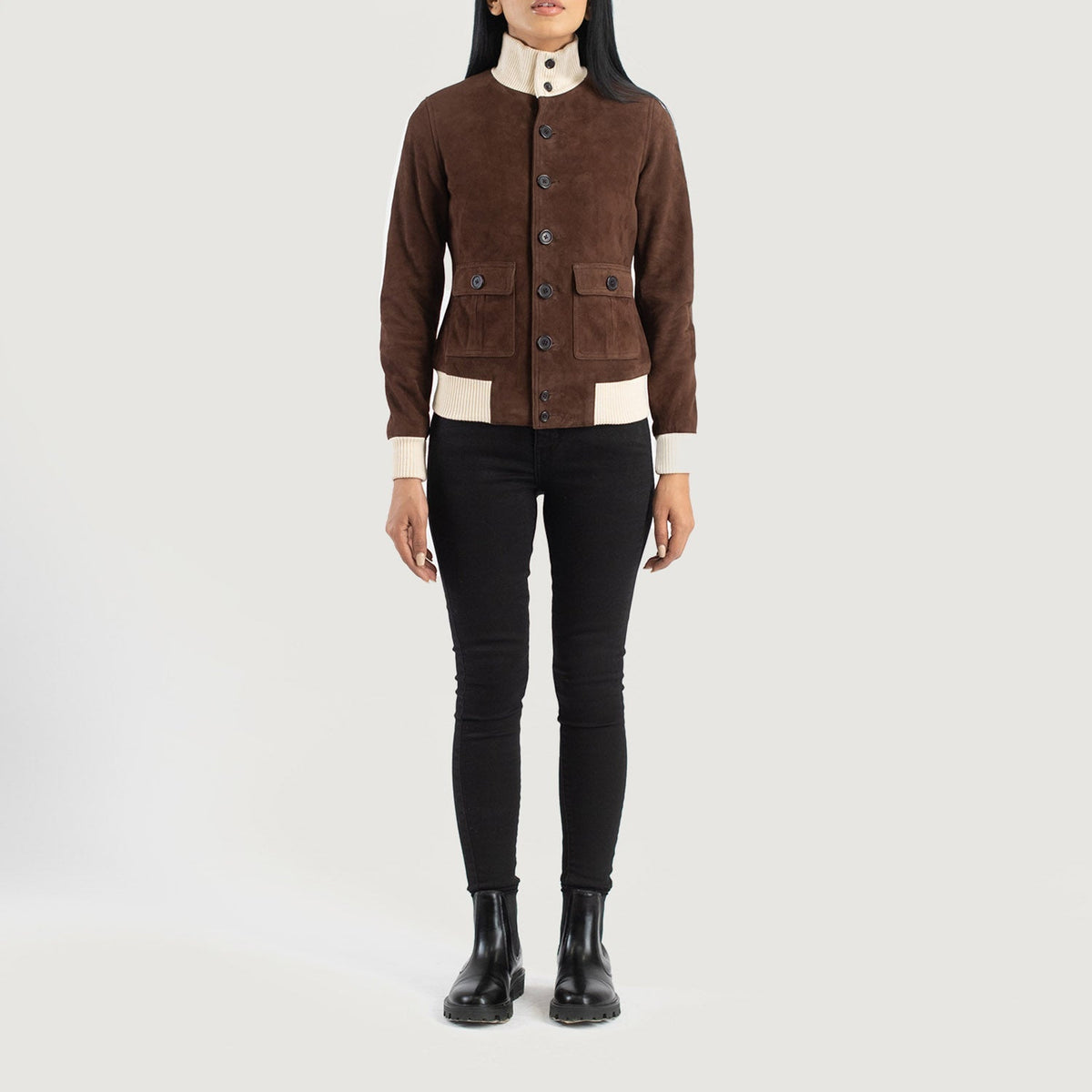 
Sasha A1 レザーボンバージャケット レディース – alternate product view 3