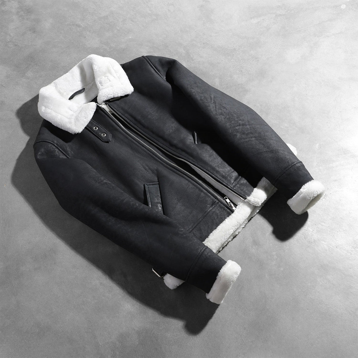 
Sherilyn B-3 ブラック レザーボンバージャケット レディース – alternate product view 7