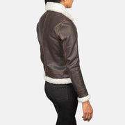 
Sherilyn B-3 ブラック レザーボンバージャケット レディース – alternate product view 5