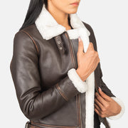 
Sherilyn B-3 ブラック レザーボンバージャケット レディース – alternate product view 6
