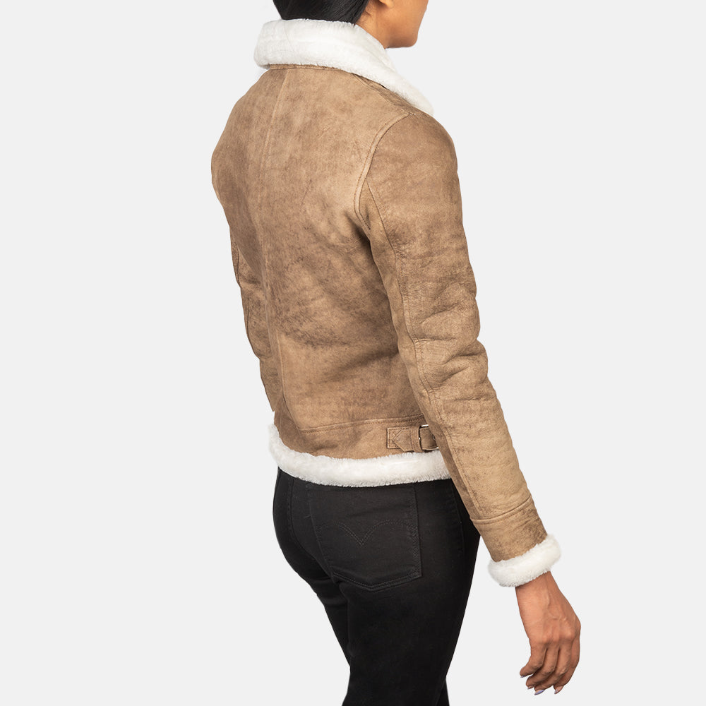 
Sherilyn B-3 ブラック レザーボンバージャケット レディース – alternate product view 5