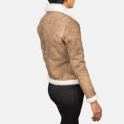 
Sherilyn B-3 ブラック レザーボンバージャケット レディース – alternate product view 5