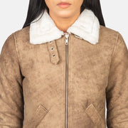 
Sherilyn B-3 ブラック レザーボンバージャケット レディース – alternate product view 6