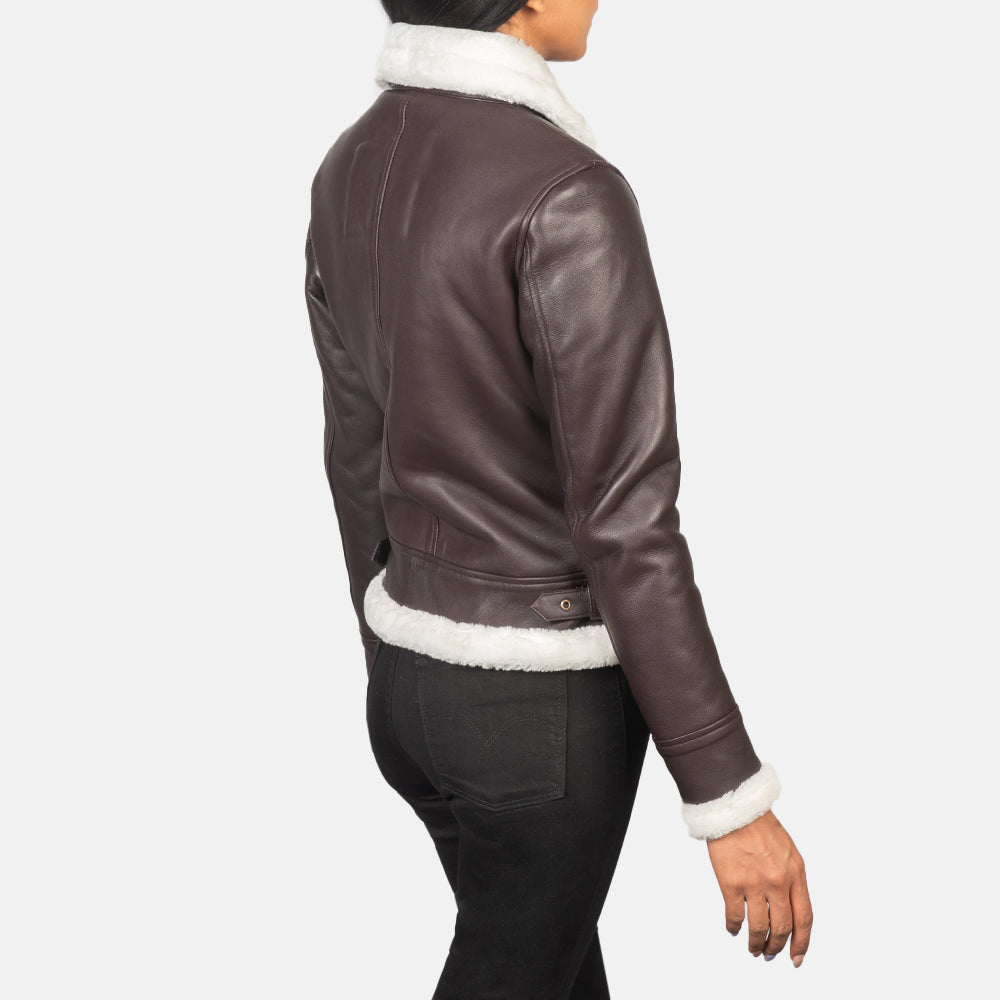 
Sherilyn B-3 ブラック レザーボンバージャケット レディース – alternate product view 5