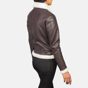 
Sherilyn B-3 ブラック レザーボンバージャケット レディース – alternate product view 5