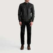 Sven レザーボンバージャケット メンズ – alternate product view 4