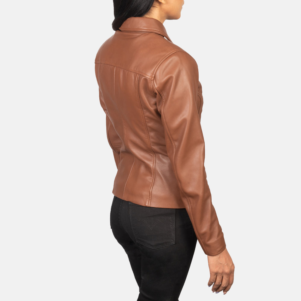 Tomachi レッド レザージャケット レディース – alternate product view 5