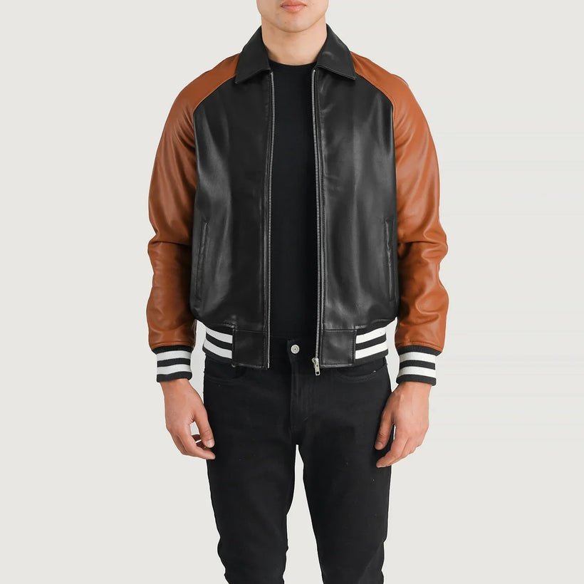Walton Varsity レザージャケット メンズ