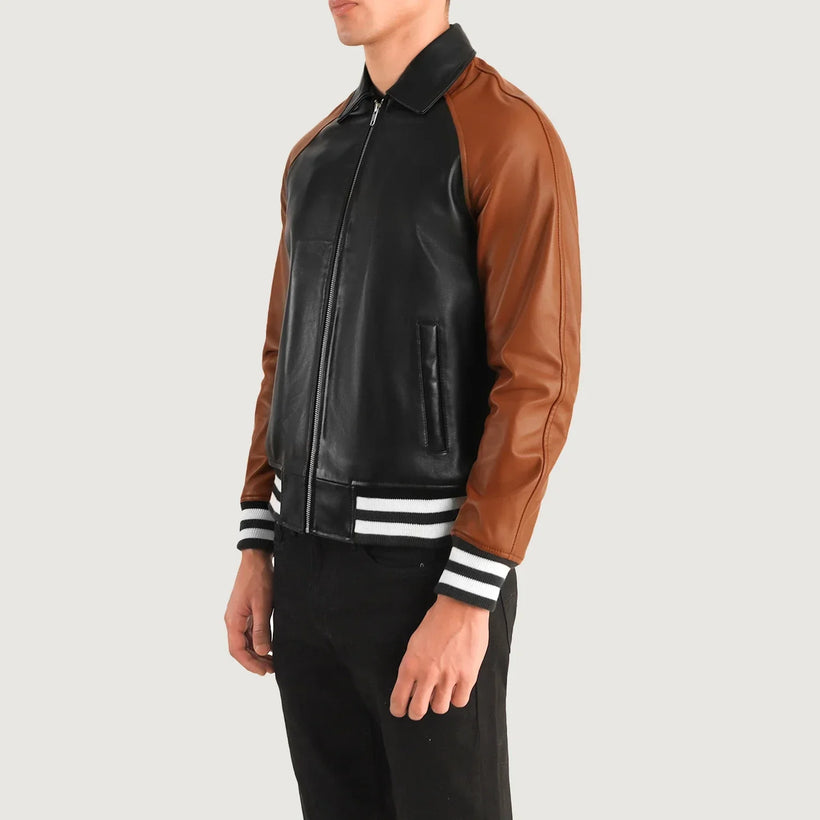 Walton Varsity レザージャケット メンズ