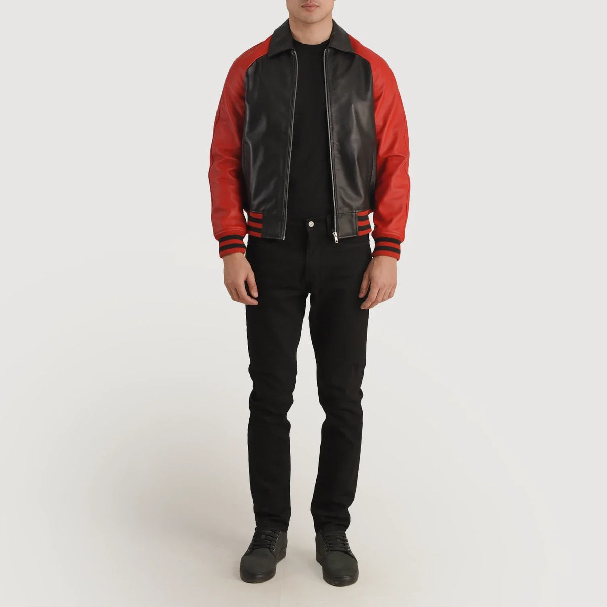Walton Varsity レザージャケット メンズ – alternate product view 1