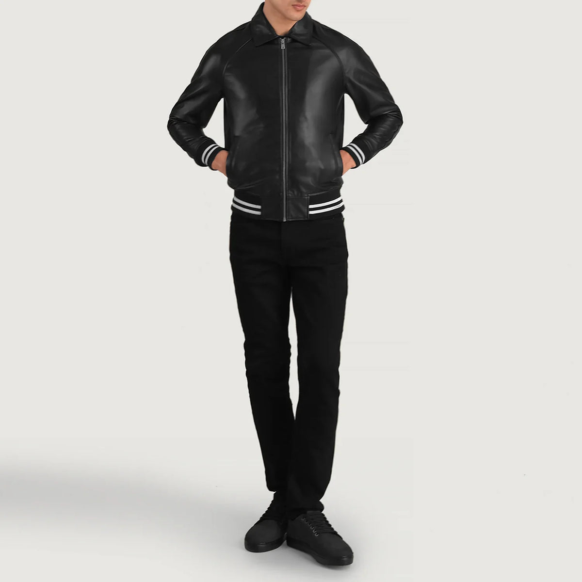 Walton Varsity レザージャケット メンズ – alternate product view 3