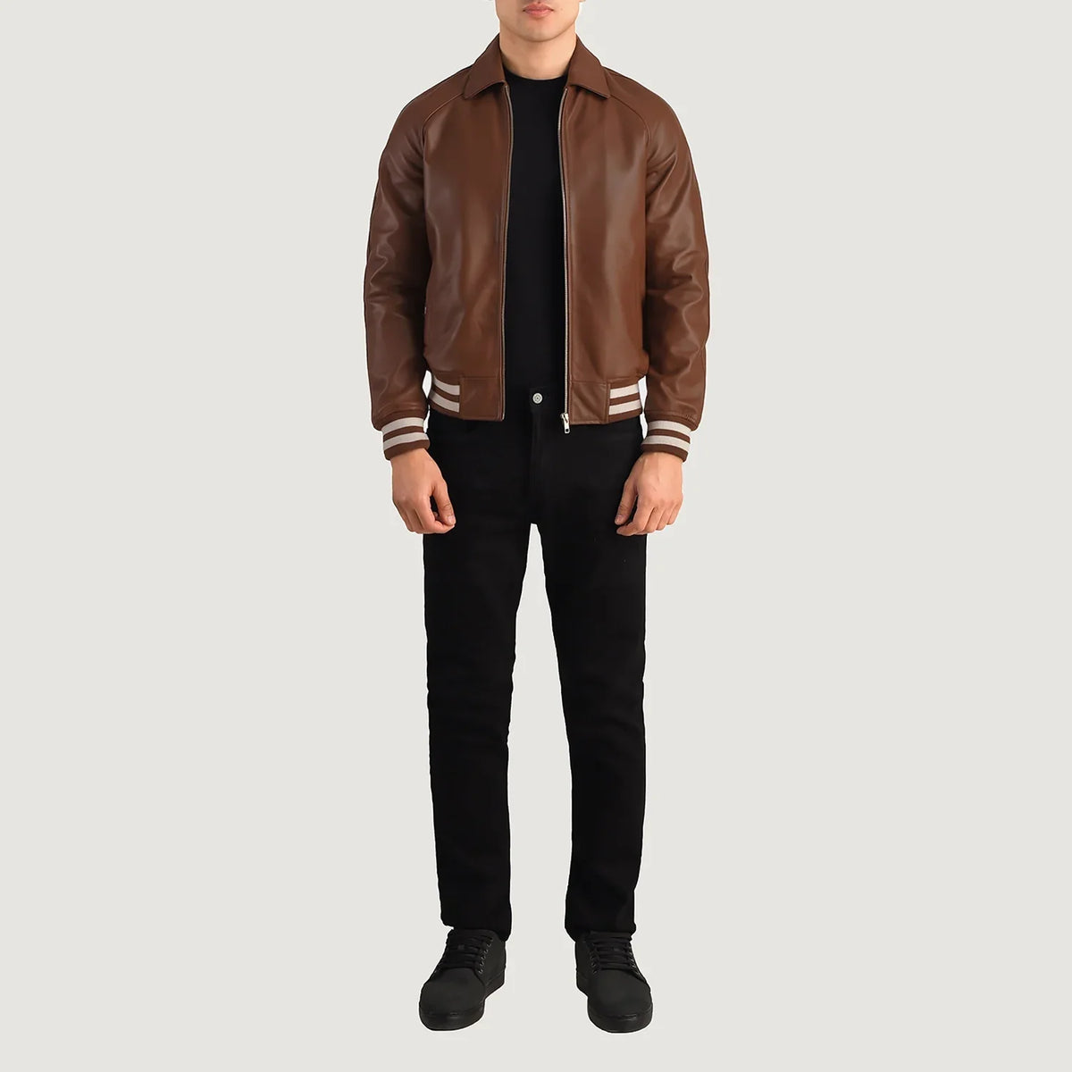 Walton Varsity レザージャケット メンズ – alternate product view 2