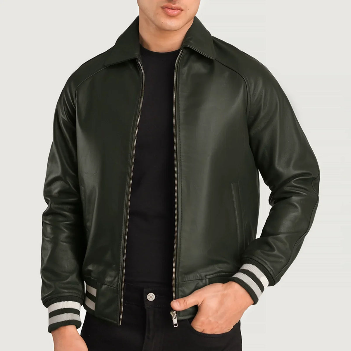 Walton Varsity レザージャケット メンズ – alternate product view 3
