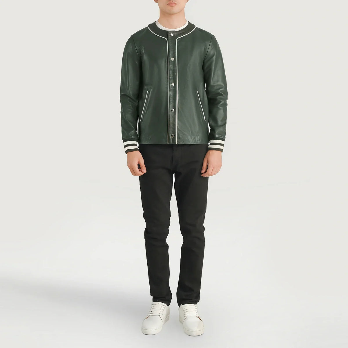 Willis Varsity レザージャケット メンズ – alternate product view 3