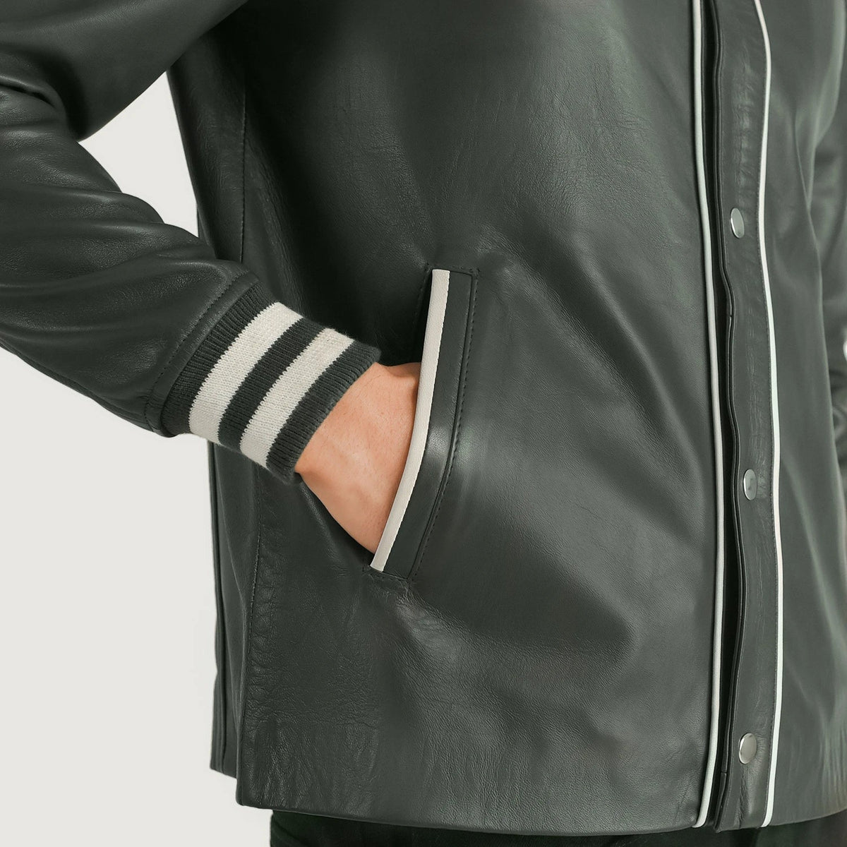 Willis Varsity レザージャケット メンズ – alternate product view 6
